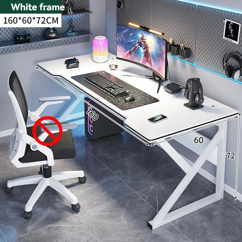 Simple Computer Desk — Metal Frame Home Office, Student, Gaming & E-Sports Workbench
