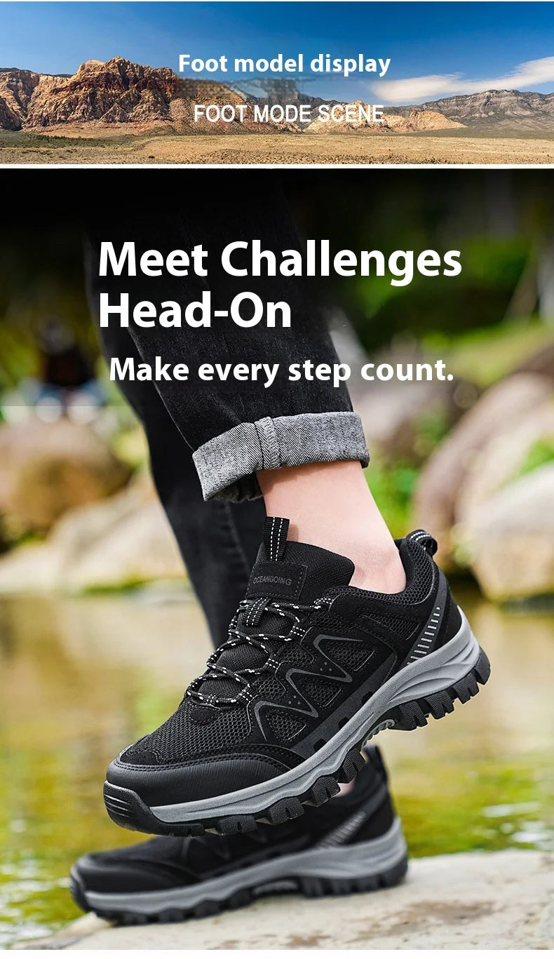 Men's Lightweight Breathable Outdoor Hiking Shoes — Sizes 39-48