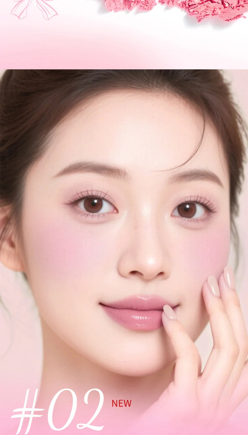 Korean Pink Two-Ball Blush Sponge Applicator — Instant Glow