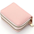 Women's Double Zipper Short Wallet – Fashion Credit Card Holder with Large Capacity Coin Purse
