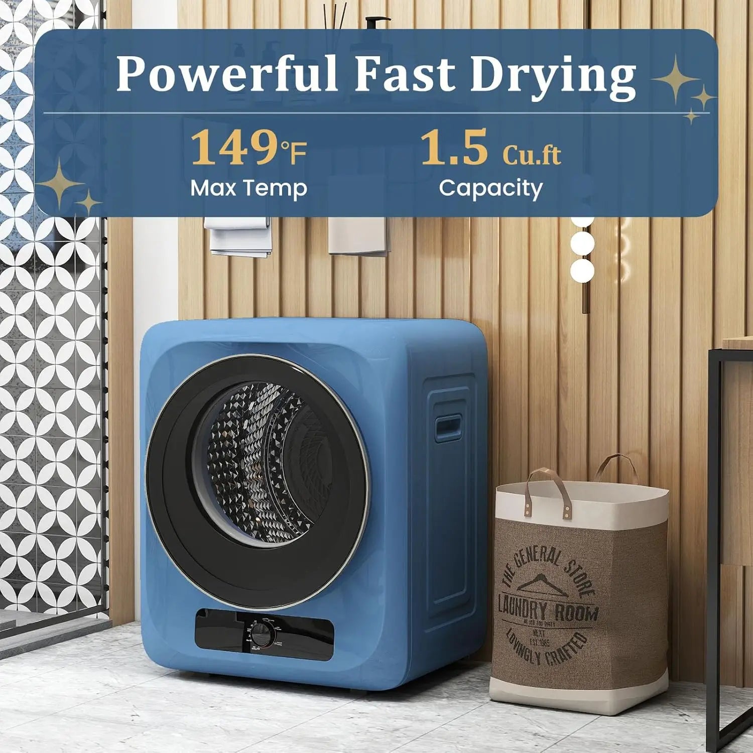 Portable Washer and Dryer Combo, 20 Lbs Twin Tub Washing Machine, 1.5 Cu.Ft Compact Clothes Dryer, Portable Washing, Customized