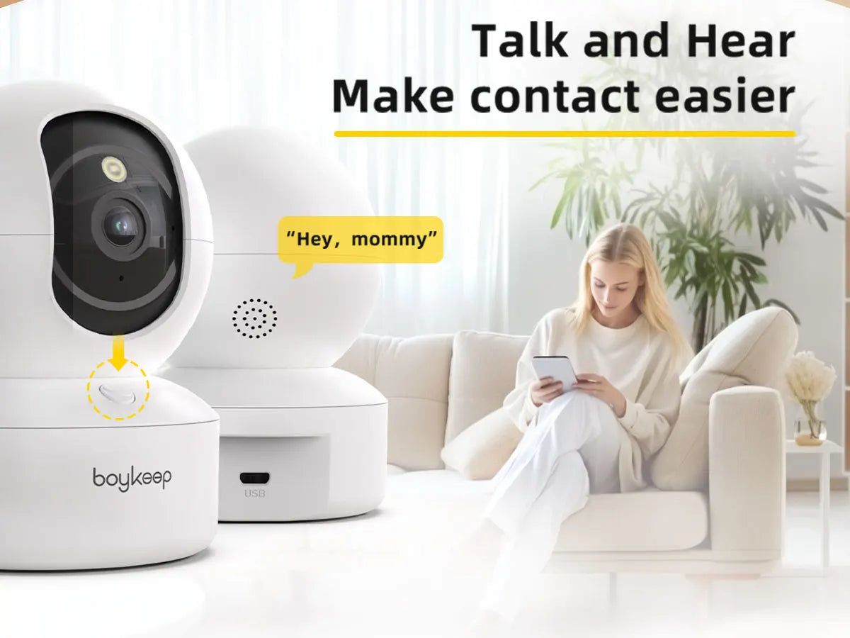 2K Pet & Baby Camera – 5G/2.4GHz WiFi, 360° Pan & Tilt, Color Night Vision, 2-Way Audio, Indoor Security