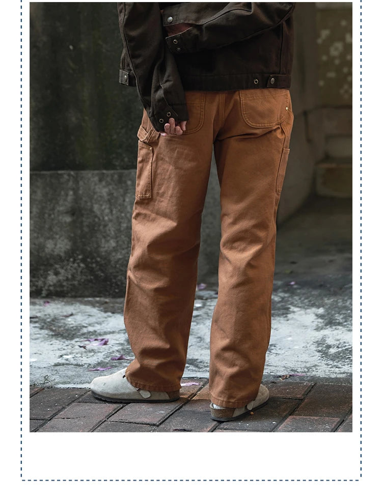 Double Knee Canvas Work Pants – Men's Heavyweight Cotton Carpenter Pants
