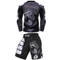 Men's MMA Rashguard BJJ 4-Piece Set – Gorilla Print Grappling Tracksuit