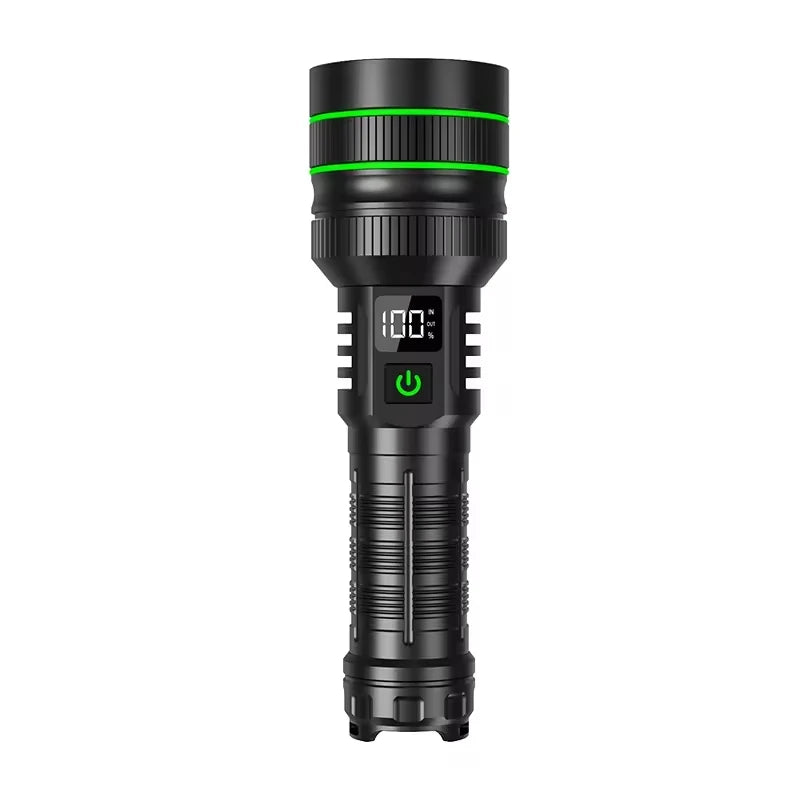 2500 Lumen Long Range LED Flashlight – IPX7 Waterproof, Type-C, 5 Modes, Power Bank Function