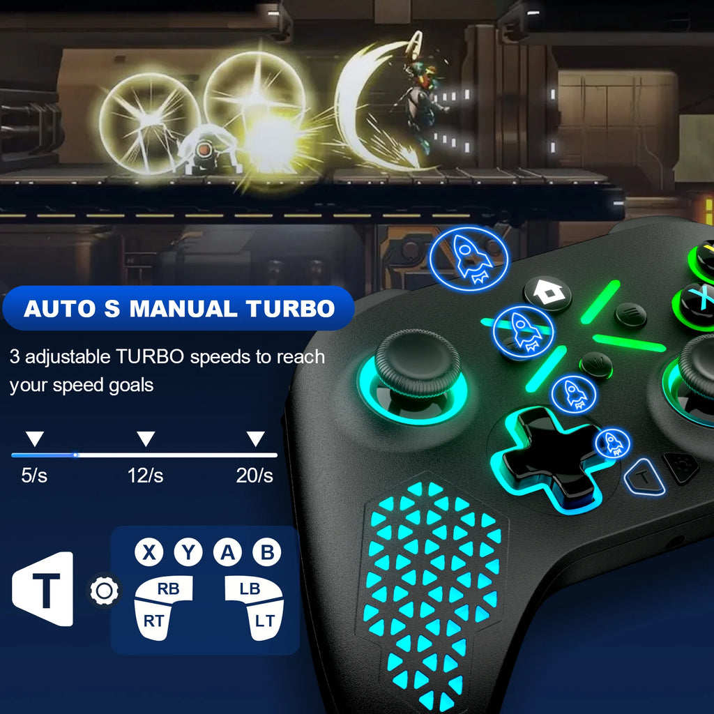 Wireless Xbox Gamepad – 2.4G, Dual Vibration, 6-Axis Gyroscope for Xbox One/S/X, Win 7/8/10