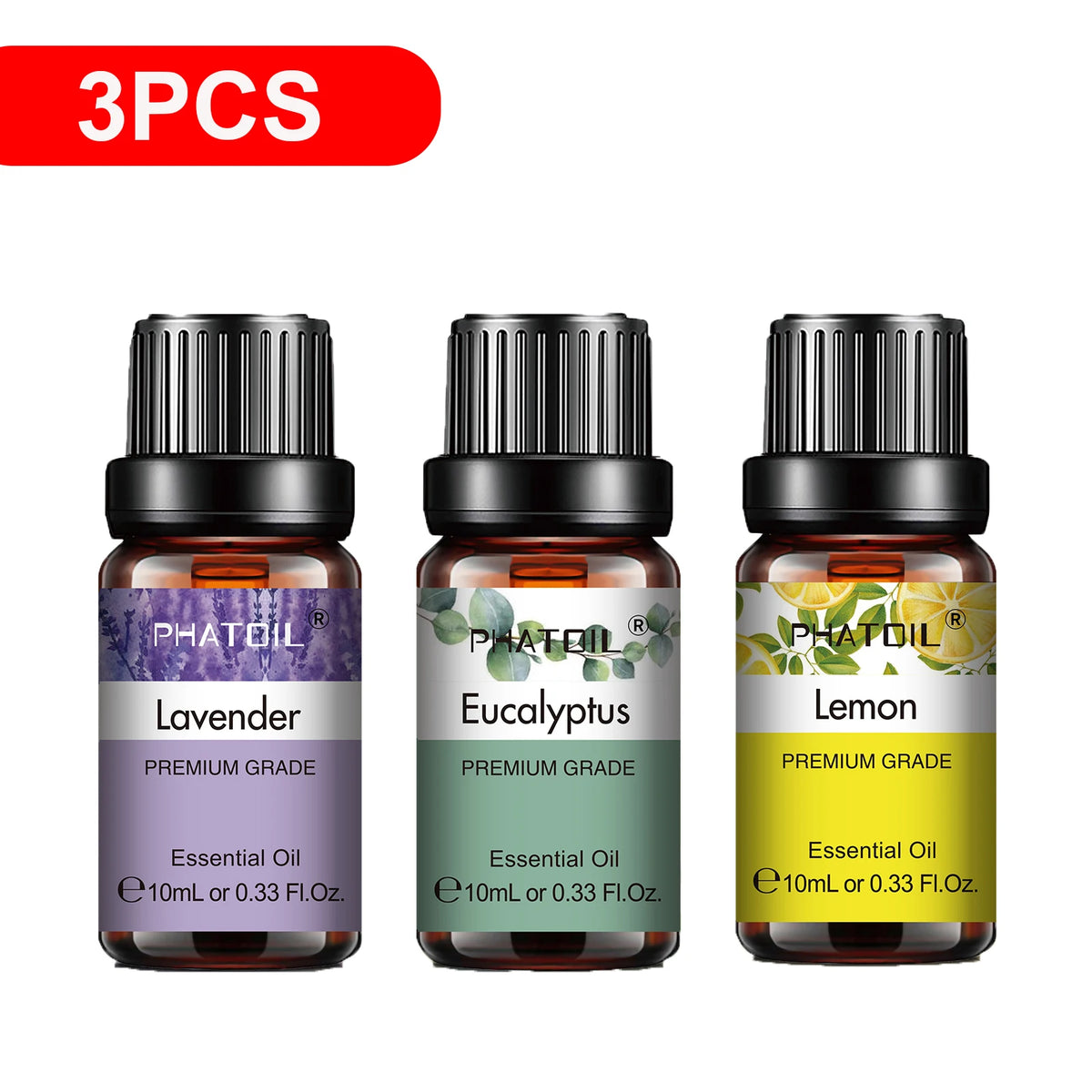 Pure Plant Essential Oil 10ml – Aromatherapy Oil for Diffusers, Humidifiers & DIY, 37 Scents