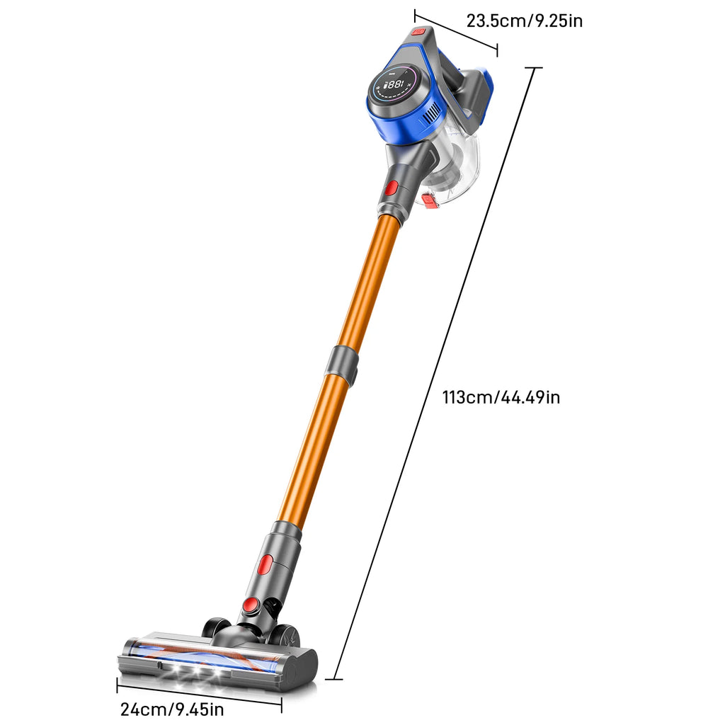 Honki 78KPA Cordless Vacuum Cleaner — LED High Power Wet & Dry Handheld for Pet Hair & Carpet