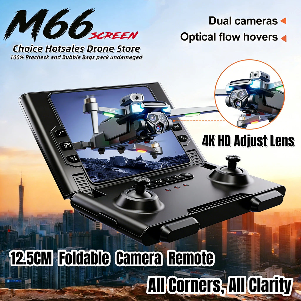 M66 Foldable Camera Drone with Screen Remote