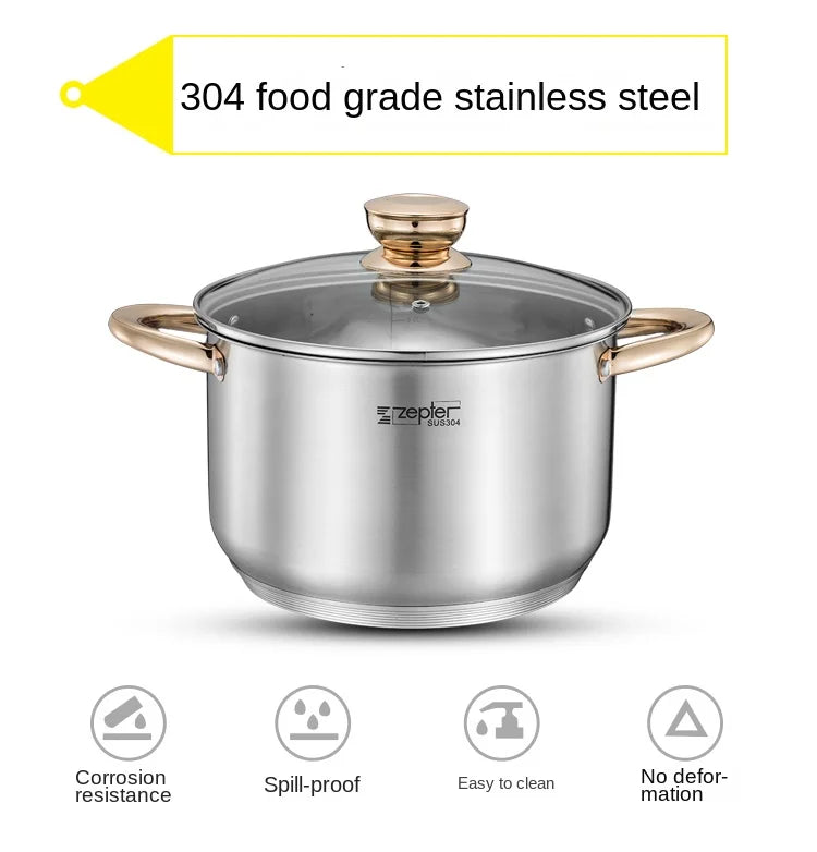 Stainless Steel Soup Pots – Induction & Steamer Options