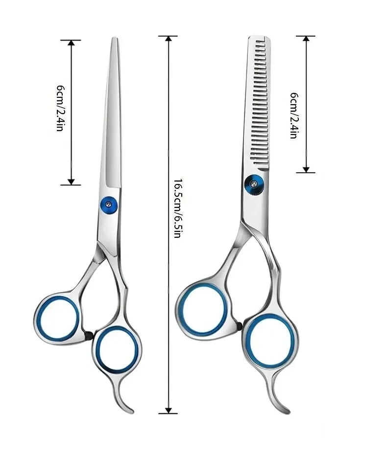 Professional Hairdressing Scissors – Stainless Steel Cutting & Thinning Shears for Home & Salon