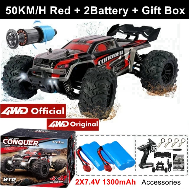 1:16 Scale 4WD High Speed RC Car – 80KM/H Brushless Off-Road Racing Drift Buggy