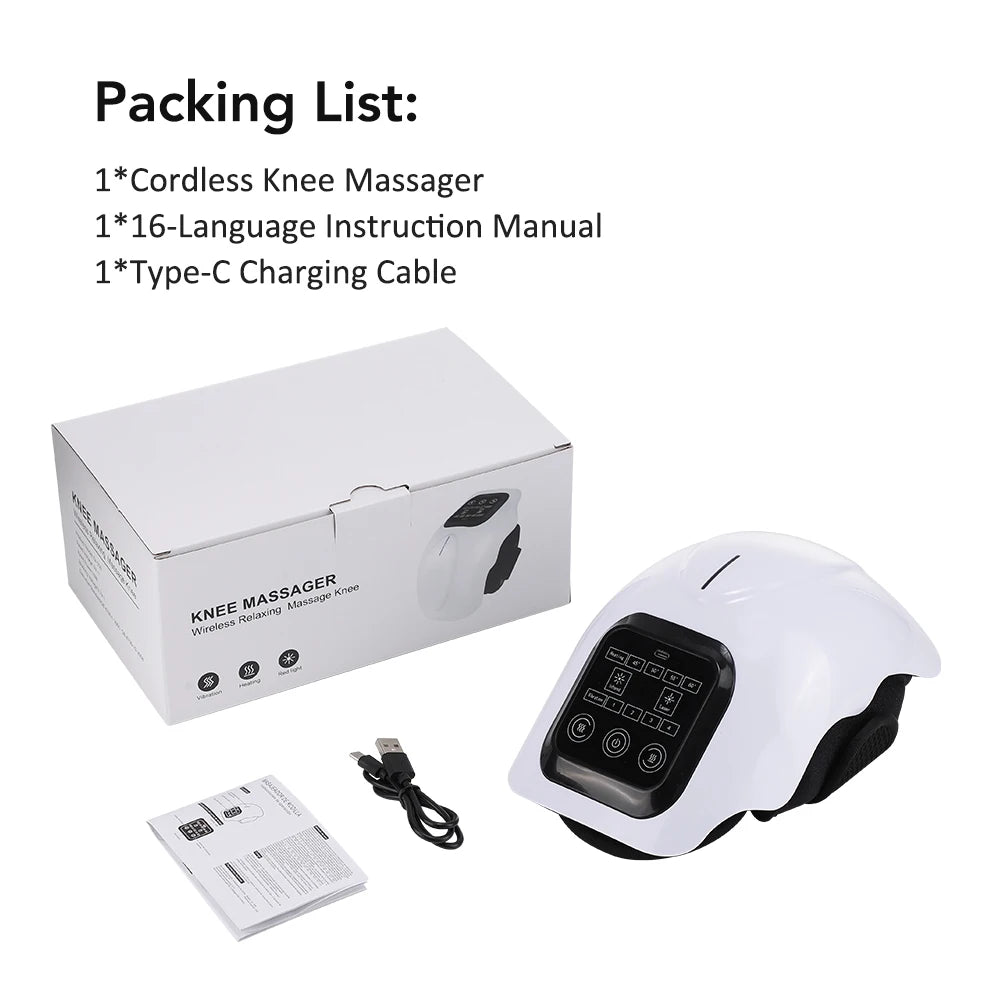 Smart Heating Knee Massager – Vibration & Red Light Therapy for Knee, Elbow & Shoulder