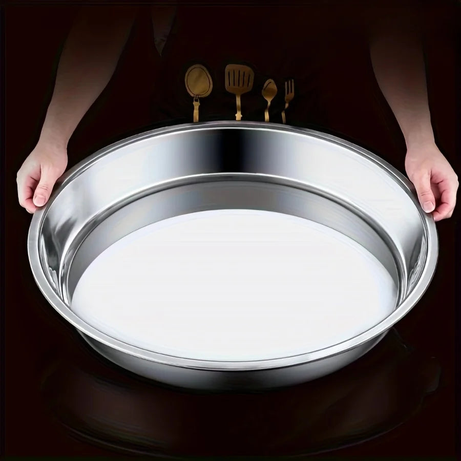 Stainless Steel Pizza Pans – Three-Piece Baking Set