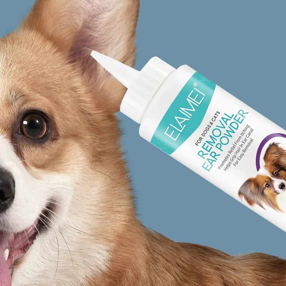 Healthy Ears, Happy Pets — Pet Ear Powder for Dogs & Cats | Ear Hair Removal, Anti-Bacterial, Reduces Mites & Inflammation, 30g
