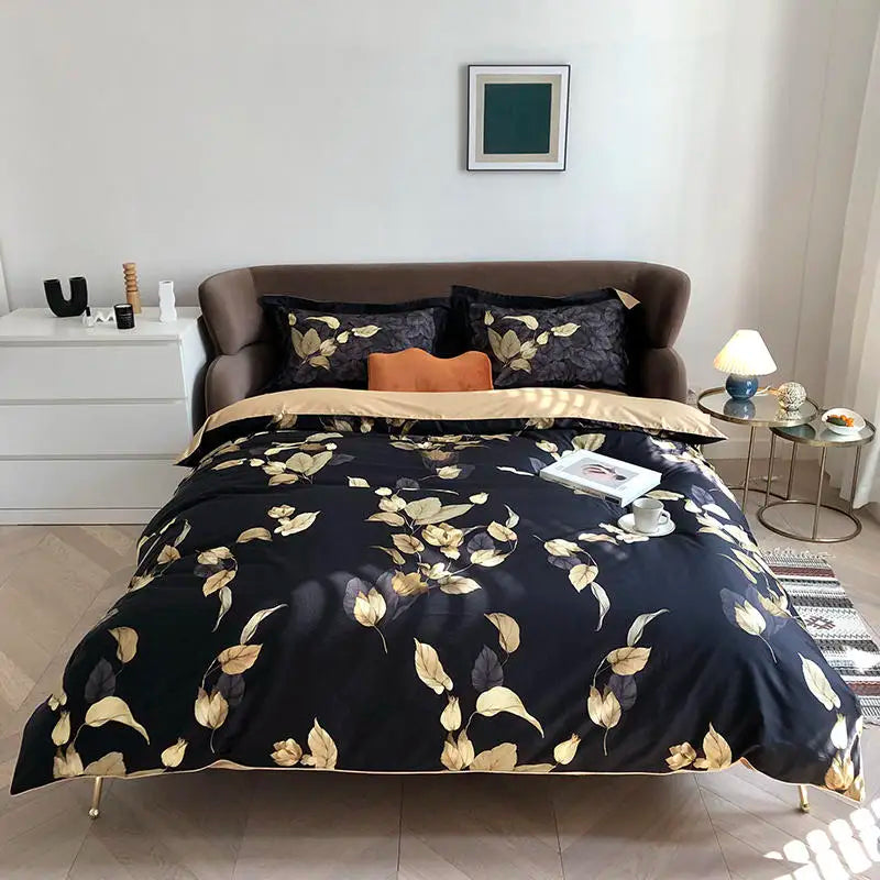 500TC Egyptian Cotton Bedding Set – 4 or 6-Piece Luxury Duvet Cover with Sheet & Pillowcases, 19 Colors