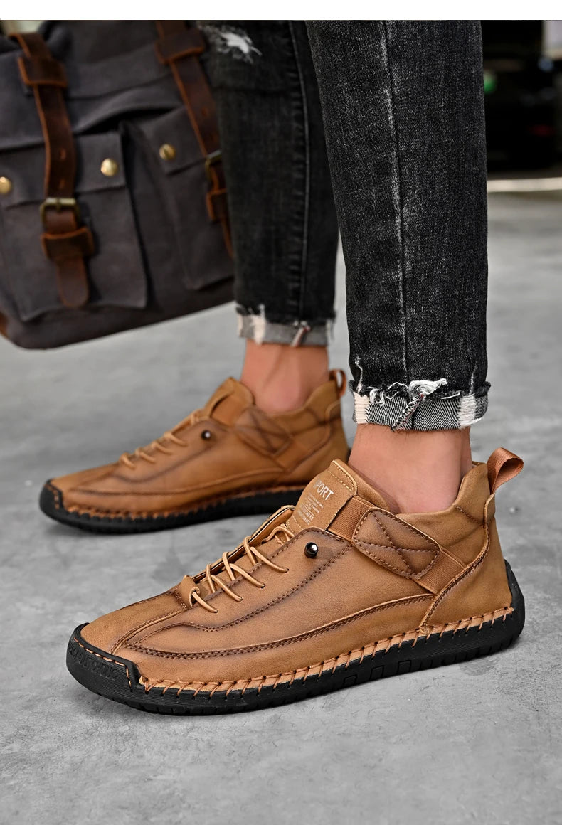 Men's Breathable Lace-Up Casual Shoes