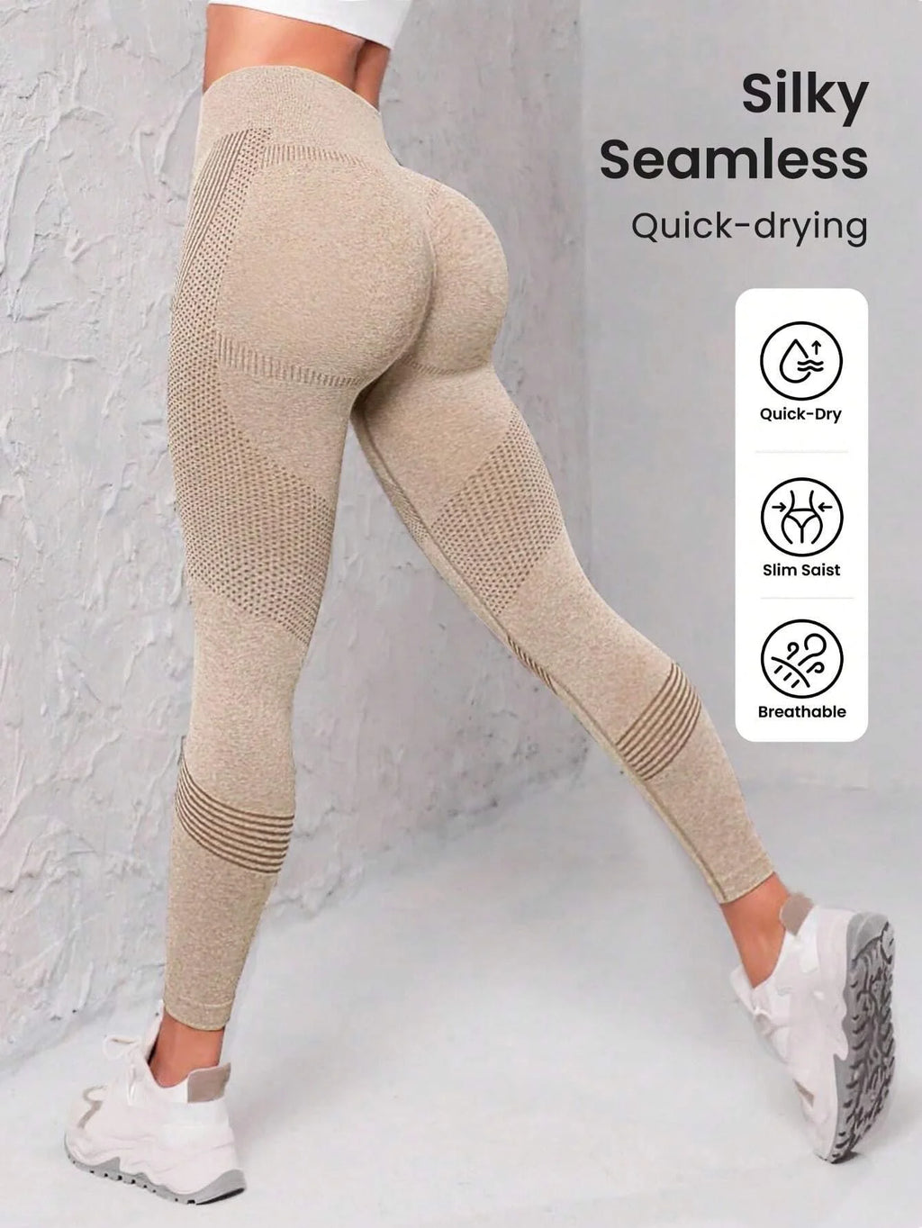 Seamless Wide Waistband Sports Leggings — Women’s Yoga & Gym Leggings