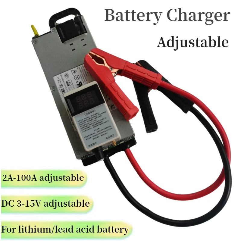 Adjustable 3-15V 3-100A Battery Charger – Lithium Polymer & Lead Acid Universal Charging Station