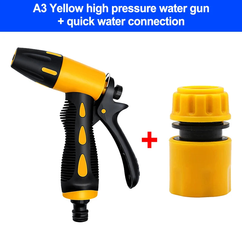 Telescopic Car Wash Gun with High-Pressure Nozzle – Extension Hose Set for Pressure Cleaner, 10m–20m Options