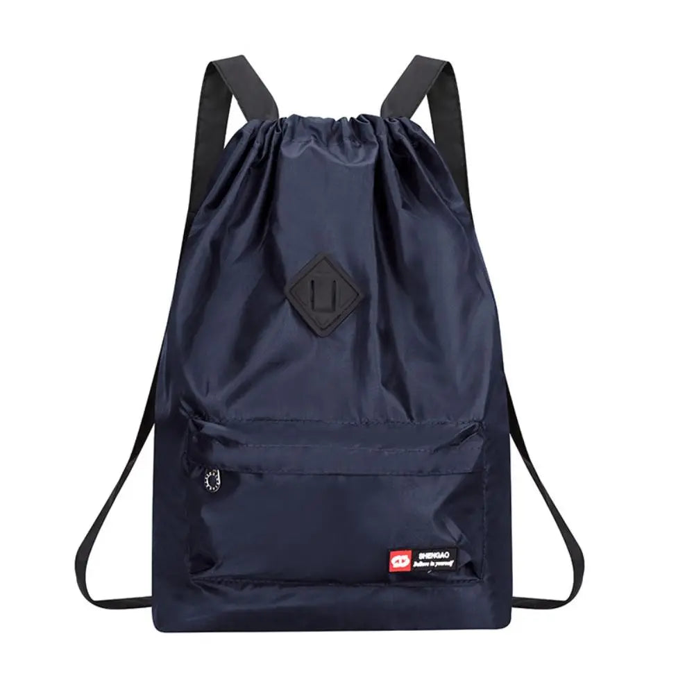 INS Fashion Drawstring Backpack – Waterproof Nylon School Bag Large Capacity for Women