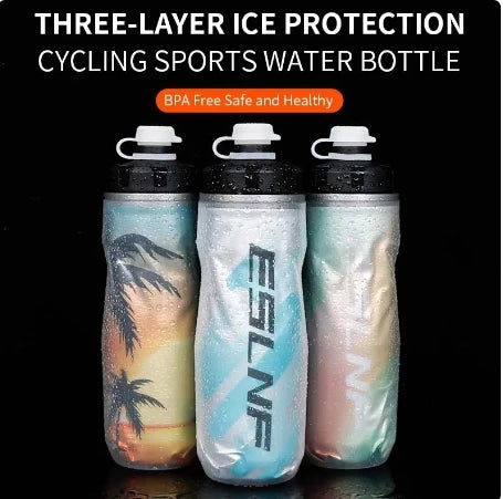 610ml Lightweight Cycling Water Bottle – Insulated MTB & Road Bike Squeeze Bottle, BPA-Free