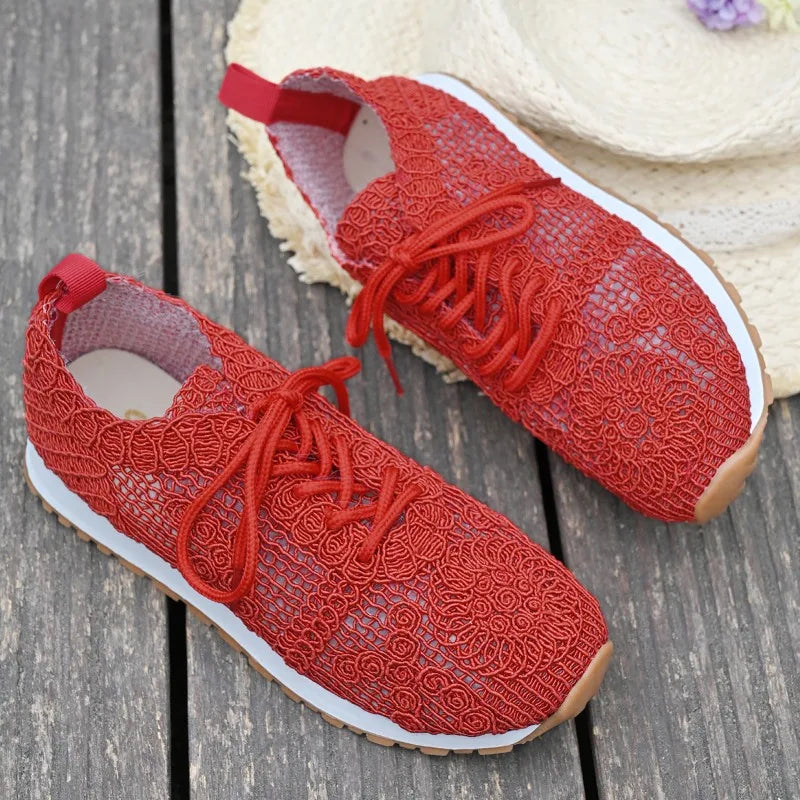 Women's Air Mesh Lace-Up Sneakers