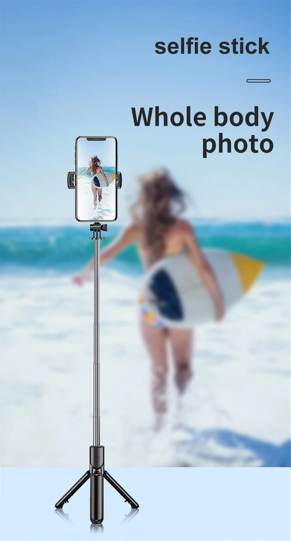 3-in-1 Bluetooth Selfie Stick Tripod with LED Fill Light & Remote Shutter