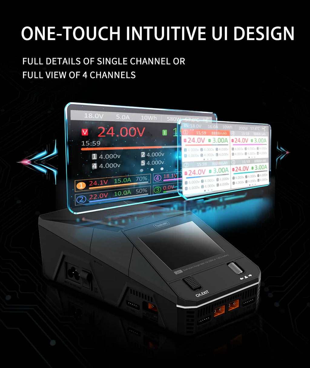 ToolkitRC Q6AC Multi-Chemistry Battery Charger — LiPo, LiFePO4, NiMH & Lead-Acid