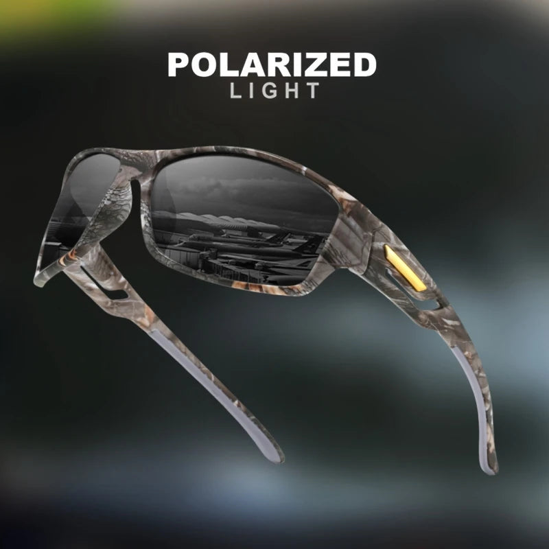 Sports Polarized Sunglasses | Camouflage Wraparound Frame UV400 for Driving & Fishing