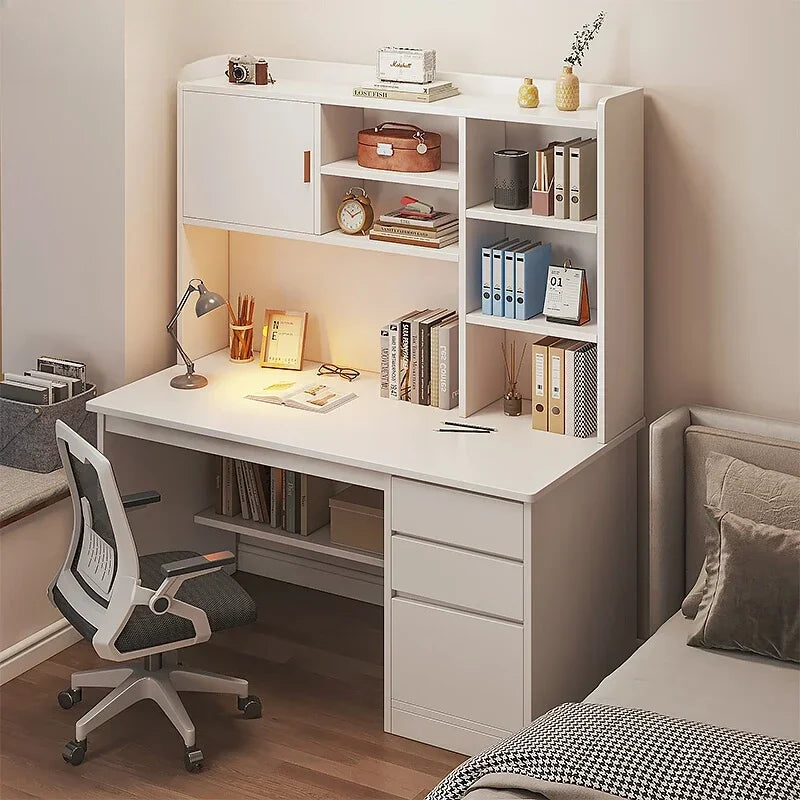 Simple Modern Computer Desk — Student Writing & Home Office Workbench, Multiple Configurations