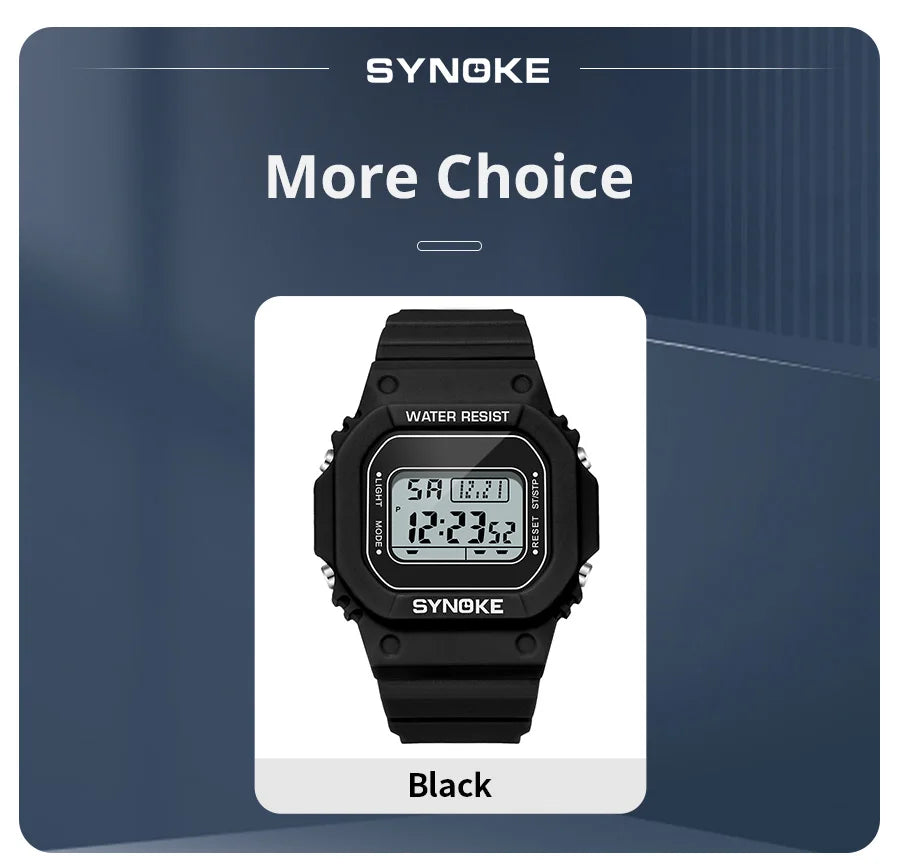 SYNOKE Men's Military Digital Watch | Outdoor Sport Retro Waterproof Multifunctional Luminous Wristwatch