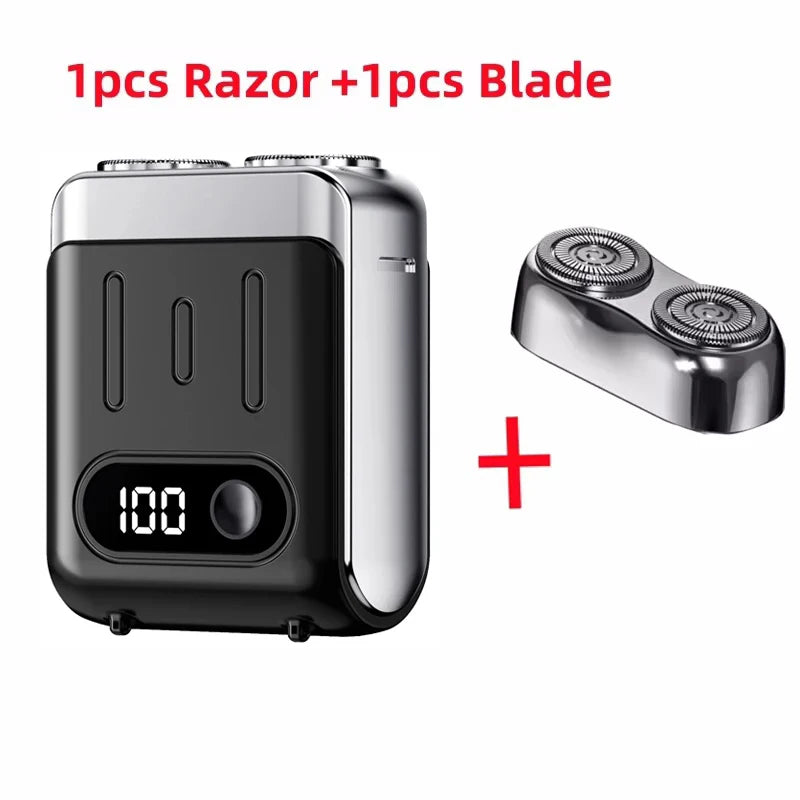 HAOYUNMA R20 Mini Electric Shaver – LED Display, Magnetic Blade, Waterproof, 120-Min Runtime