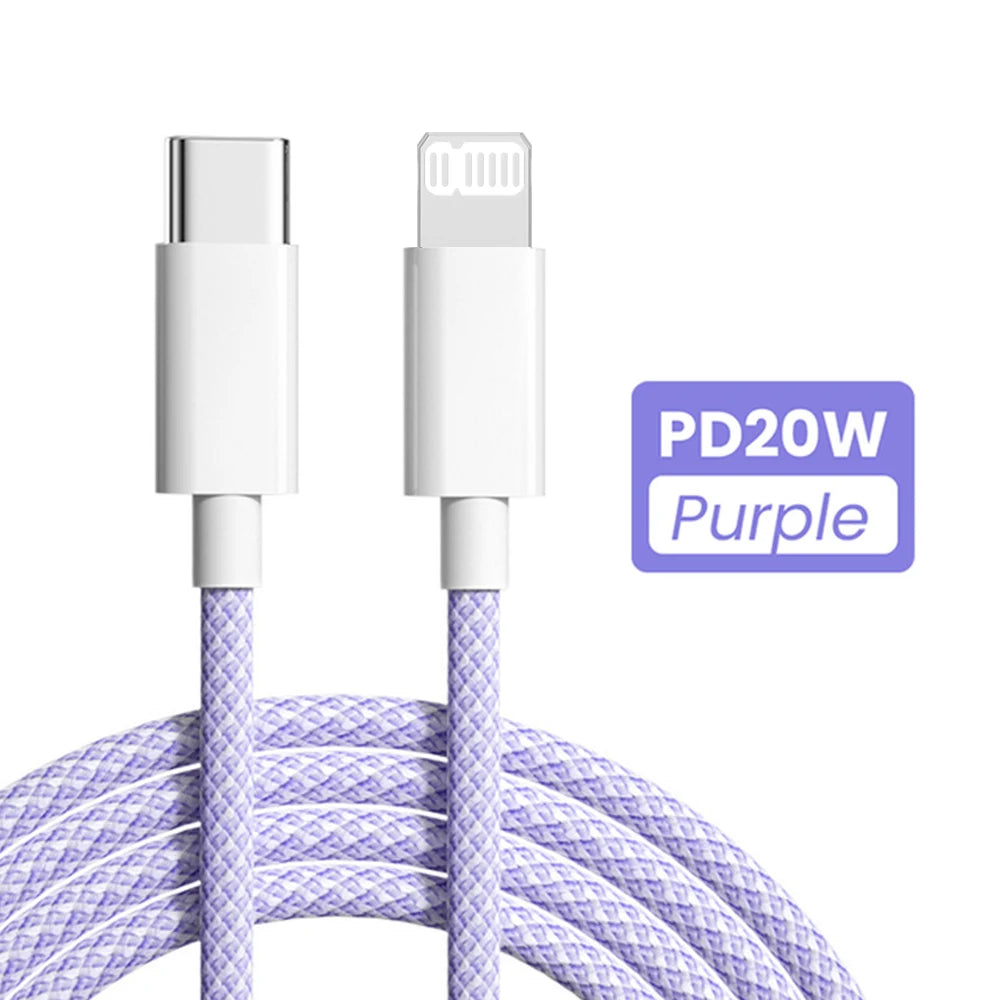 PD 20W USB-C to Lightning Cable — Fast Charging for iPhone & iPad