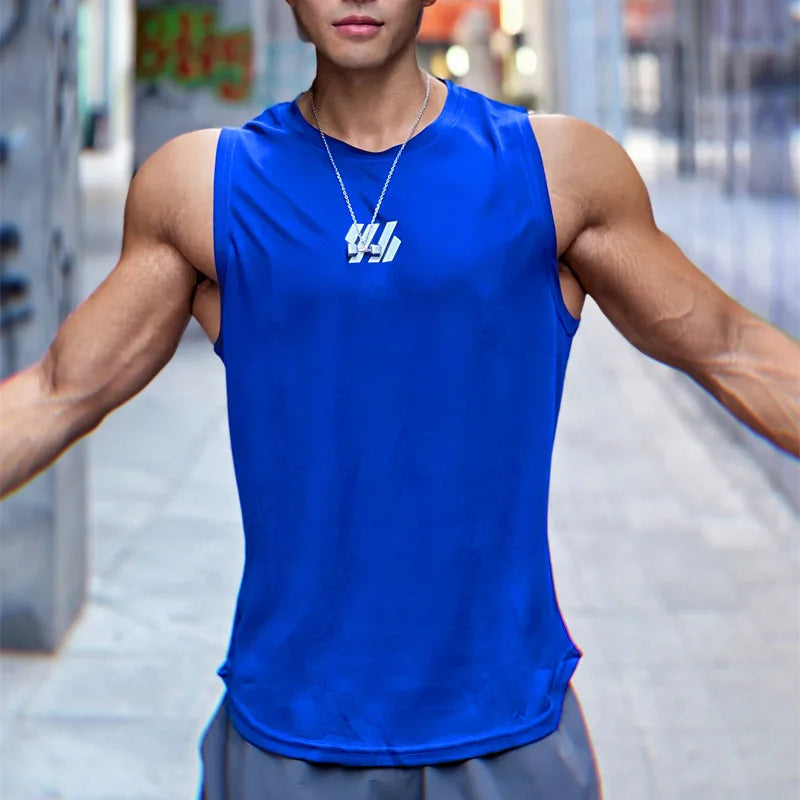 Men's Mesh Sleeveless Gym Vest — Breathable Athletic Training Top