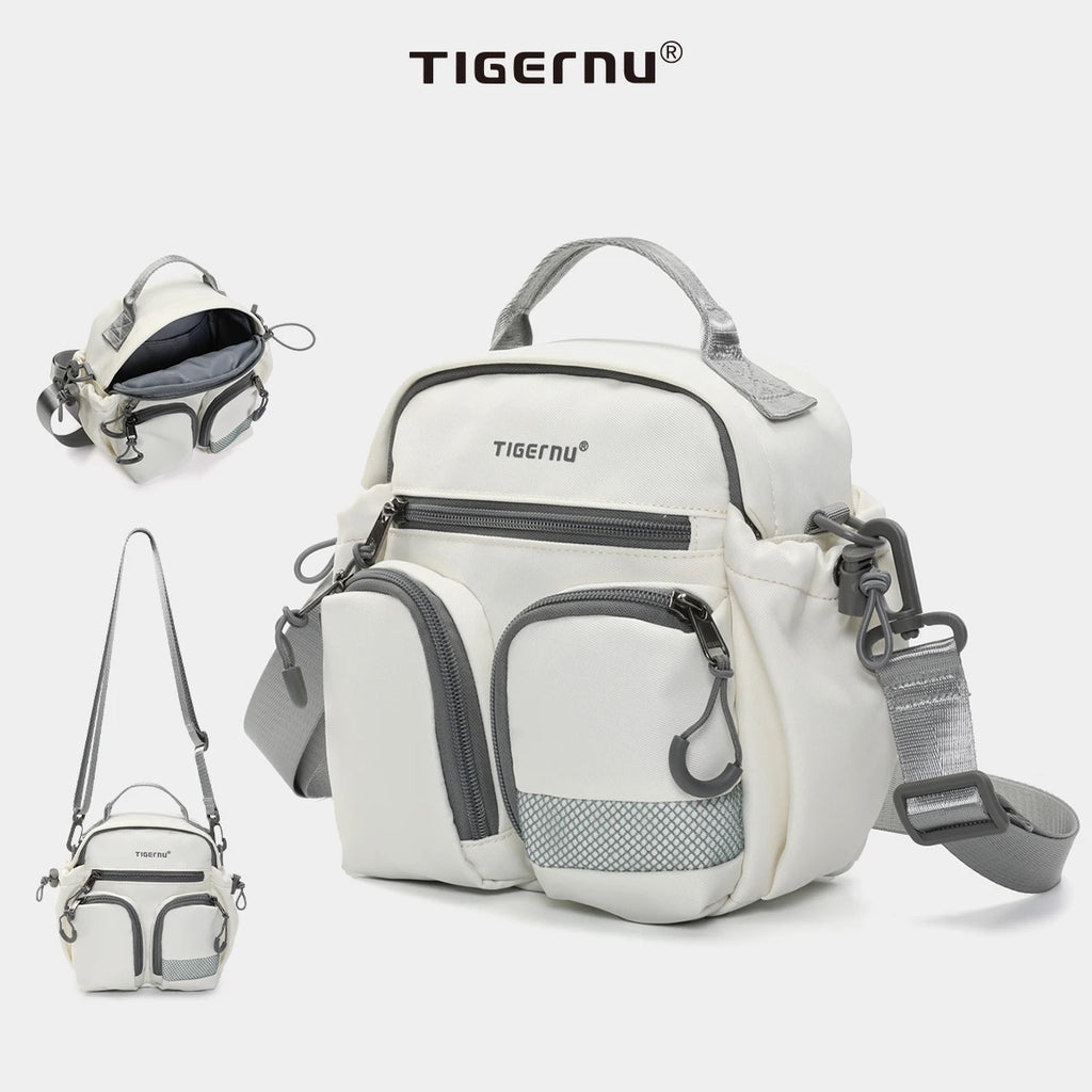 Tigernu Chain Accent Nylon Crossbody Satchel – Waterproof Commuter Shoulder Bag for Women