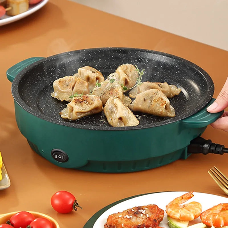 Electric MultiCooker Frying Pan — Non-Stick BBQ, Steak, Fish & Omelette Cooking Machine