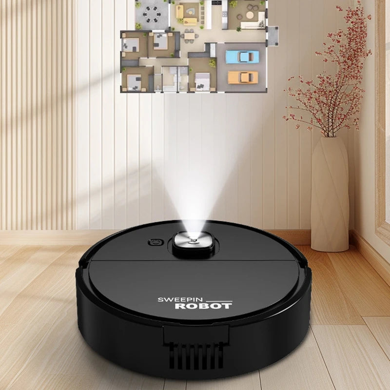 Mini 3-in-1 Robot Vacuum Cleaner — Intelligent Smart Sweeping Robot for Home Floor, Carpet, Dust & Mopping