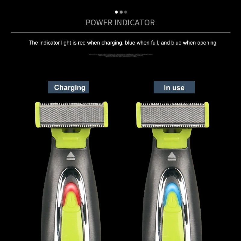 MLG Portable Full Body Electric Shaver – T-Blade, Wet & Dry, USB Rechargeable, Washable