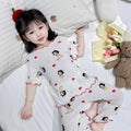 Baby Cotton Sleeveless Summer Pajamas Set | Toddler Cartoon Nightwear Kids Homewear