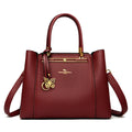 Luxury Genuine Leather 3-Layer Tote Bag – Large Capacity Crossbody Shoulder Bag for Women