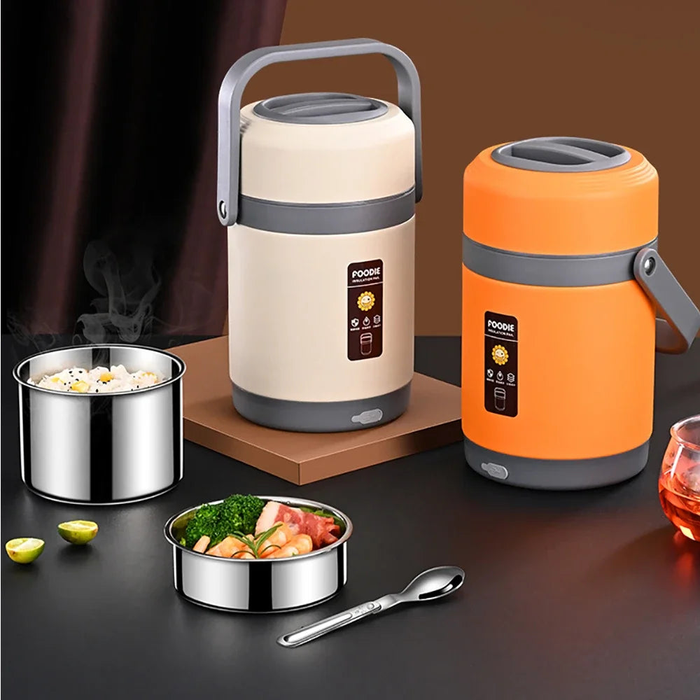 USB Heated Lunch Box – Stainless Steel 65°C Warmer