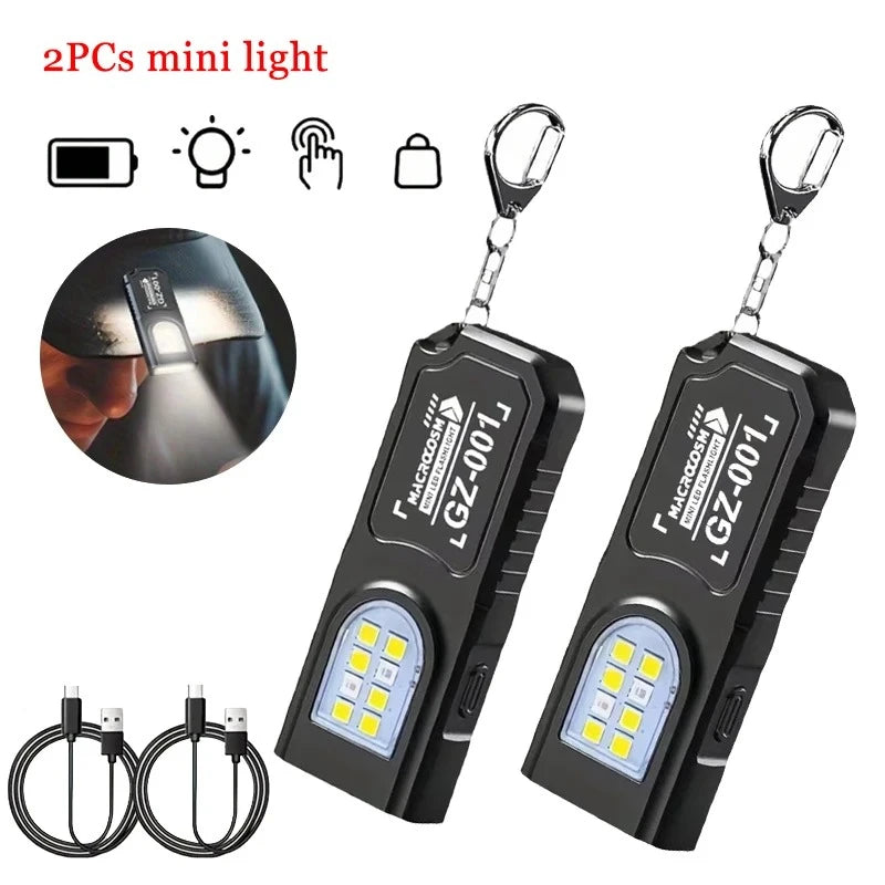 Tactical EDC Work Light – 1200 Lumen, 8-Speed COB+LED, Type-C, Tail Magnet, Pen Clip, MOLLE Compatible