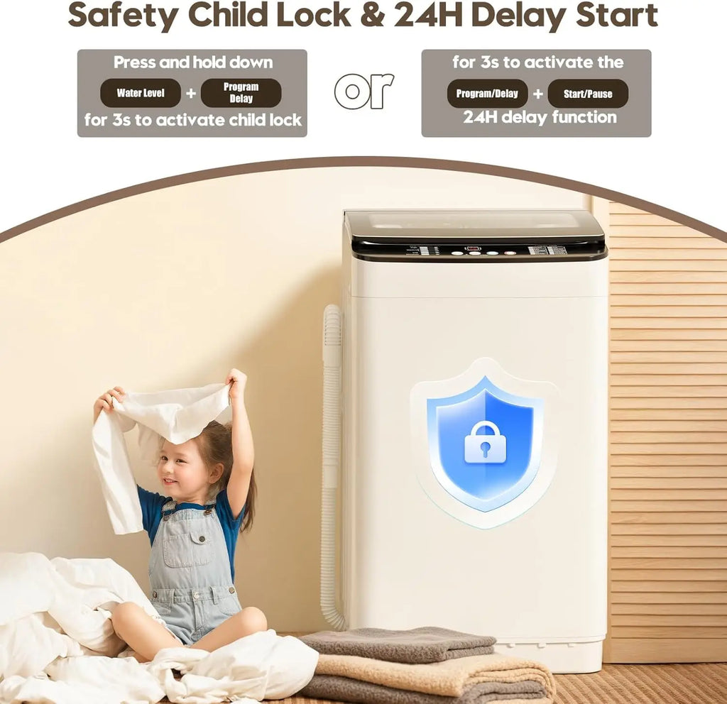 Portable Washer and Dryer Combo Set, 2.8 CU. FT. Portable Clothes Dryers with Boot Dryer, 28 lbs Fully Automatic, Customized