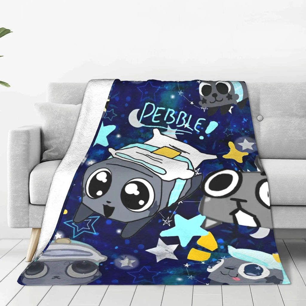 Dandy's World Pebble Fleece Throw Blanket – Soft Novelty Character Print, 5 Sizes