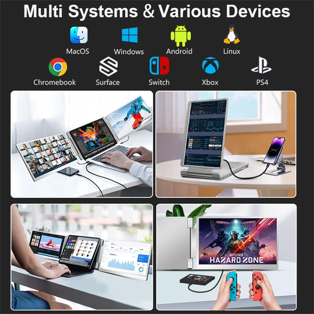 Dual Screen Laptop Extender – Portable IPS Displays