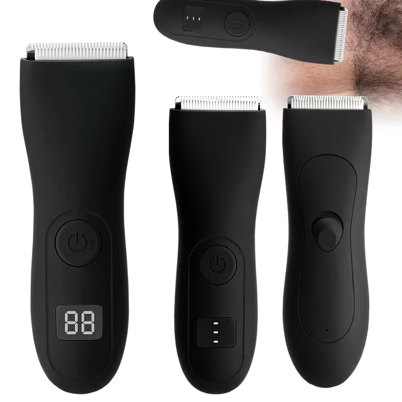 Full Body Hair Trimmer – Waterproof, Ceramic & Steel Blades, Bikini & Groin Safe, USB Rechargeable
