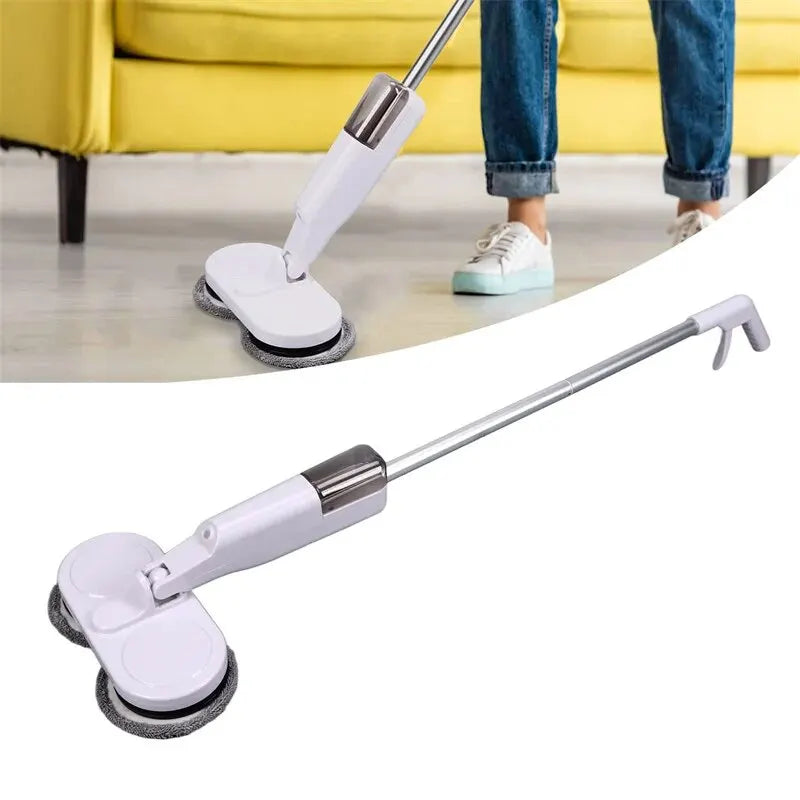 2-in-1 Wireless Electric Spin Mop & Floor Scrubber