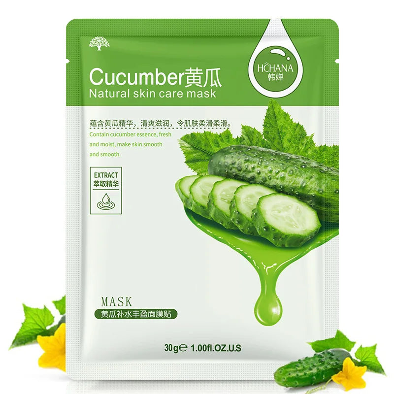 Natural Plant Aloe & Fruit Facial Sheet Masks — 10-Pack Korean Skincare