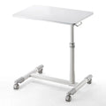 Japanese Style Rolling Desk — Adjustable Height Bedside Table with Brake Wheels & Keyboard Holder